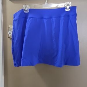 Blue Women's Lands End swim skirt sz 14